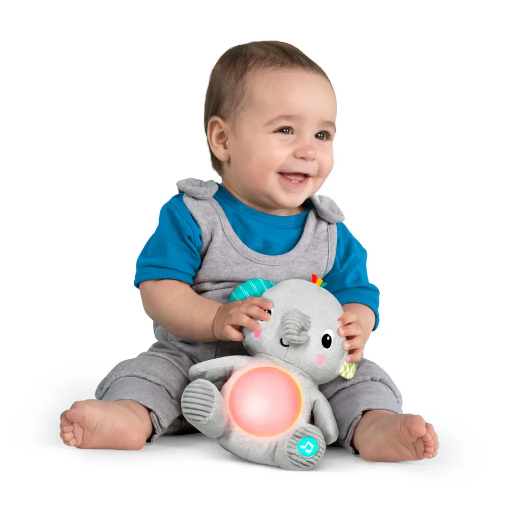 Bright Starts Hug-a-bye Baby musikalsk elefant-plysdyr med lys- Bamser Med Musik