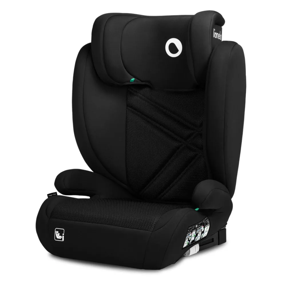 Lionelo Hugo I-size - black carbon- Autostole 100-150 Cm (4-12 År)