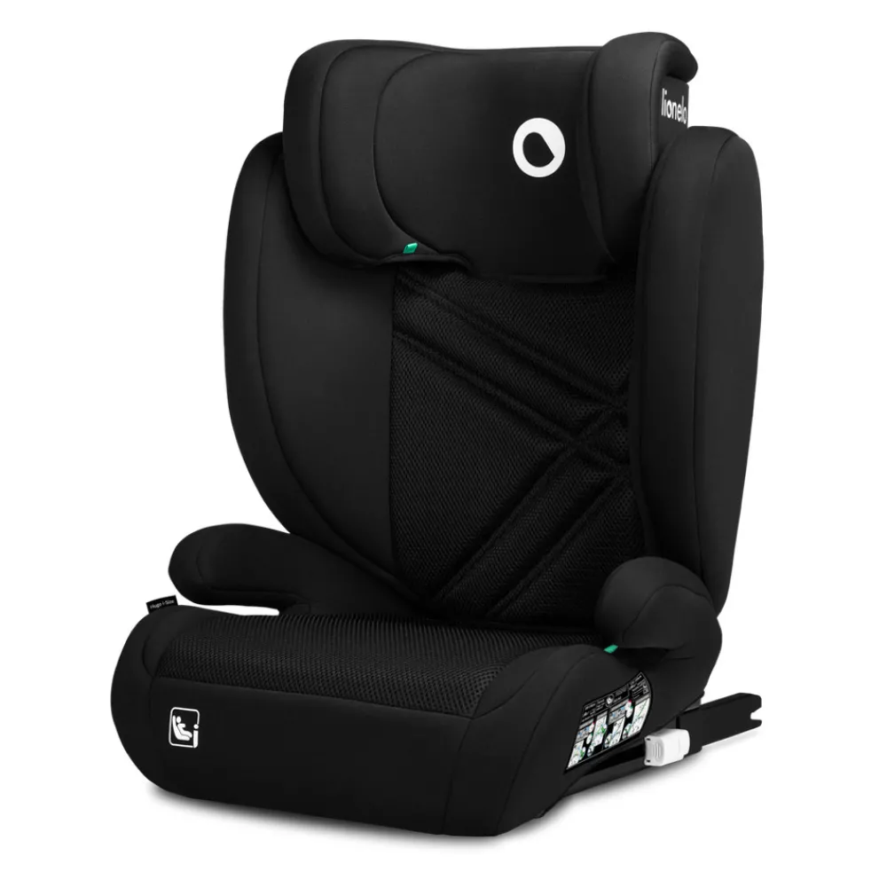 Lionelo Hugo I-size - black carbon- Autostole 100-150 Cm (4-12 År)