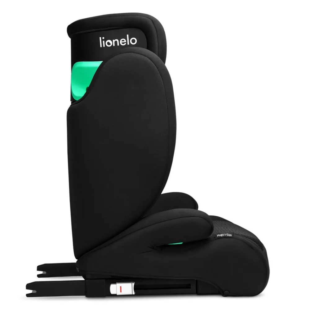 Lionelo Hugo I-size - black carbon- Autostole 100-150 Cm (4-12 År)
