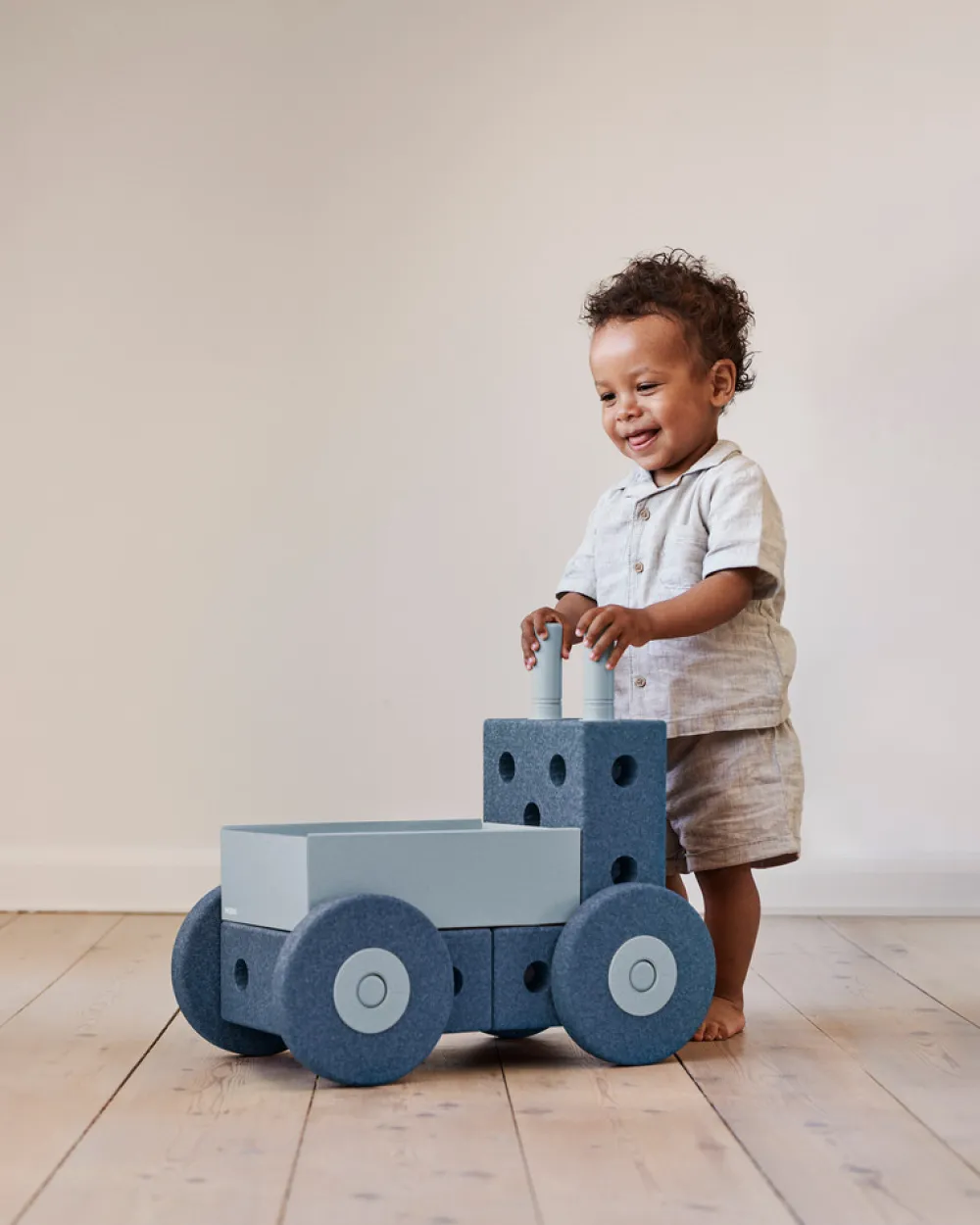 MODU 3-in-1 Baby Walker Deep Blue /Sky Blue- Store Byggesæt|Tumlemøbler