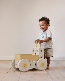 MODU 3-in-1 Baby Walker Sand Grey / Honey Yellow- Gåvogne & Aktivitetsborde
