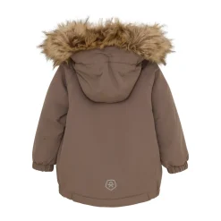 Color Kids Jakke m. Fake Fur - Fossil- Vinterjakker & Bukser