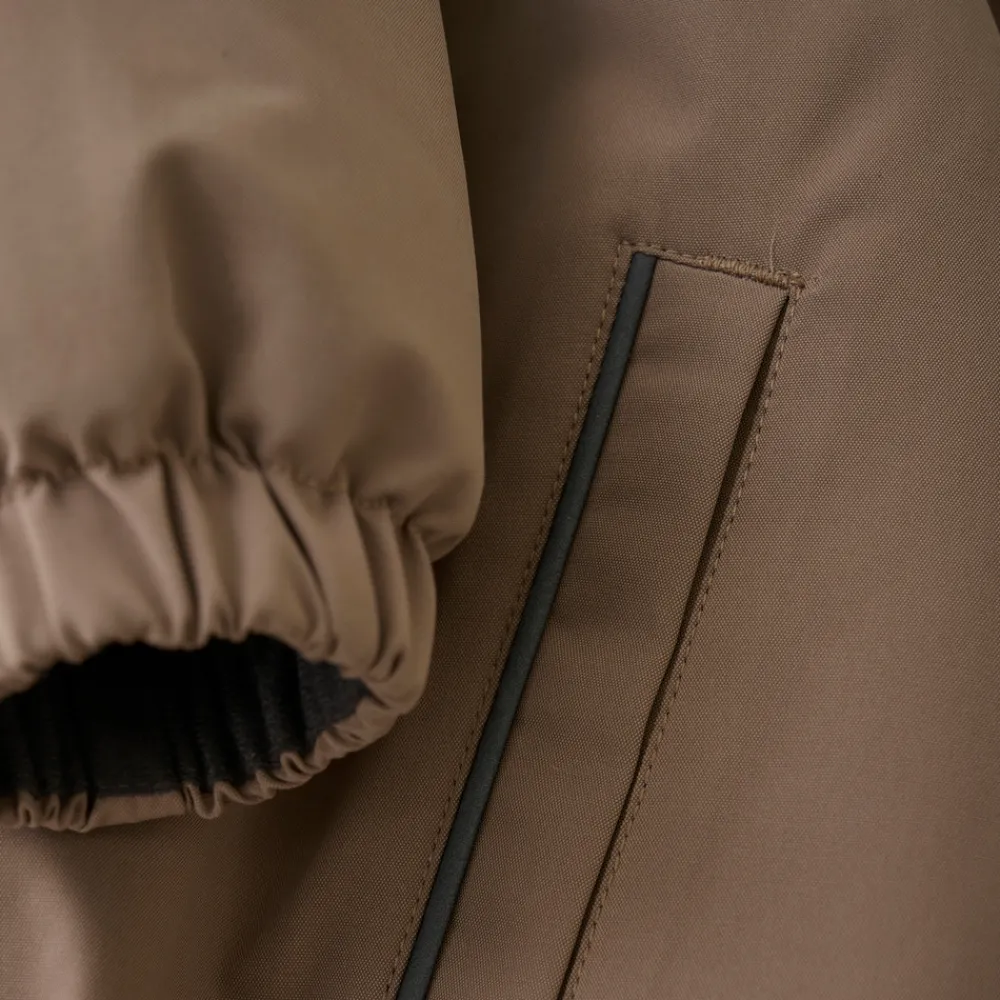 Color Kids Jakke m. Fake Fur - Fossil- Vinterjakker & Bukser