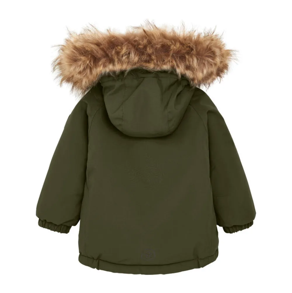 Color Kids Jakke m. Fake Fur - Grape Leaf- Vinterjakker & Bukser