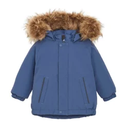 Color Kids Jakke m. Fake Fur - Vintage Indigo- Vinterjakker & Bukser