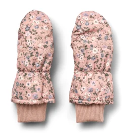 Wheat Jazz Puffer Handsker - Rose powder flowers- Luffer & Vanter