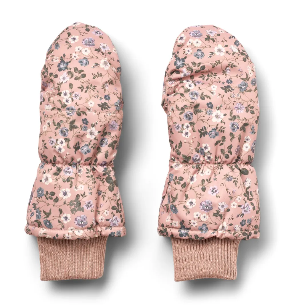 Wheat Jazz Puffer Handsker - Rose powder flowers- Luffer & Vanter