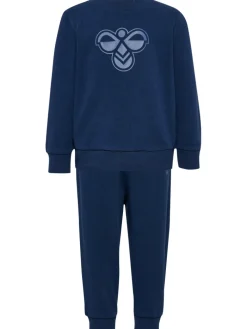 hummel Jersey Crewsuit Bee - Dress Blue- Sweatsæt
