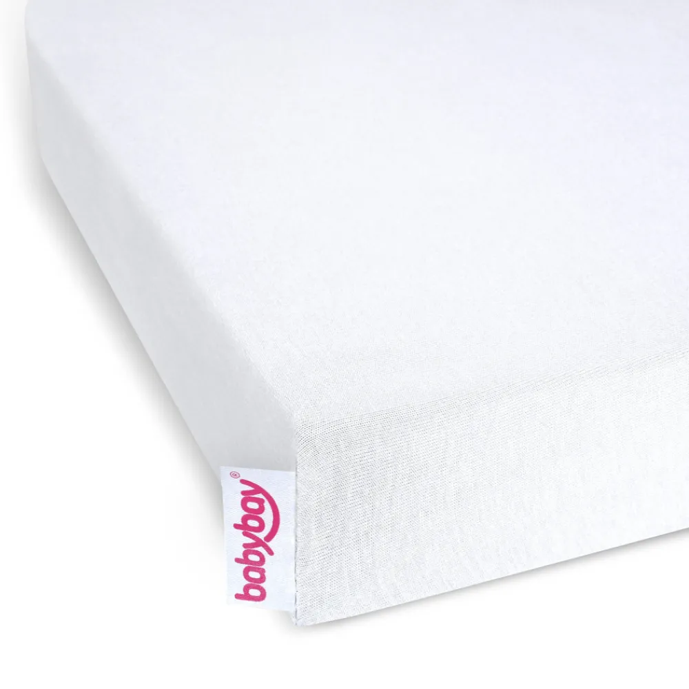 Babybay Jersey lagen, deluxe 1 stk. til Side by side seng Boxspring - hvid-Børn Lagner & Vådliggerlagner