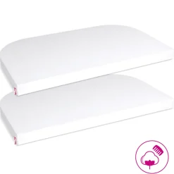 Babybay Jersey lagen, deluxe 2 stk. til Side by side seng Boxspring XXL - hvid-Børn Lagner & Vådliggerlagner