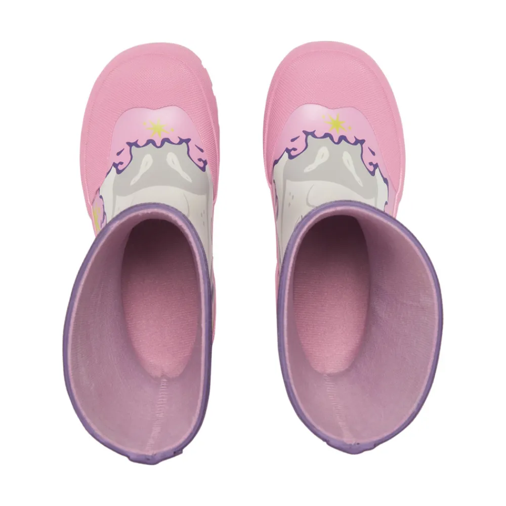 Viking Jolly print gummistøvle - Purple/Multi- Lange Gummistøvler