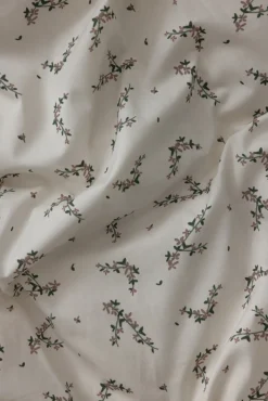 Sebra Junior sengetøj, powder blossom, beige 140x100-Børn Sengetøj