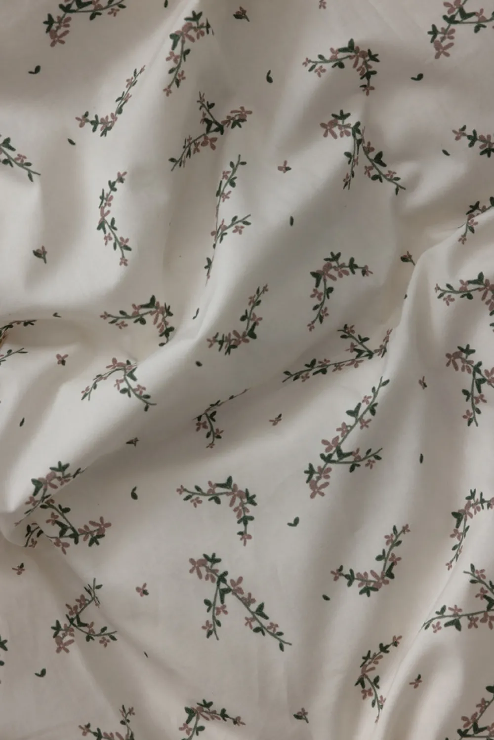 Sebra Junior sengetøj, powder blossom, beige 140x100-Børn Sengetøj