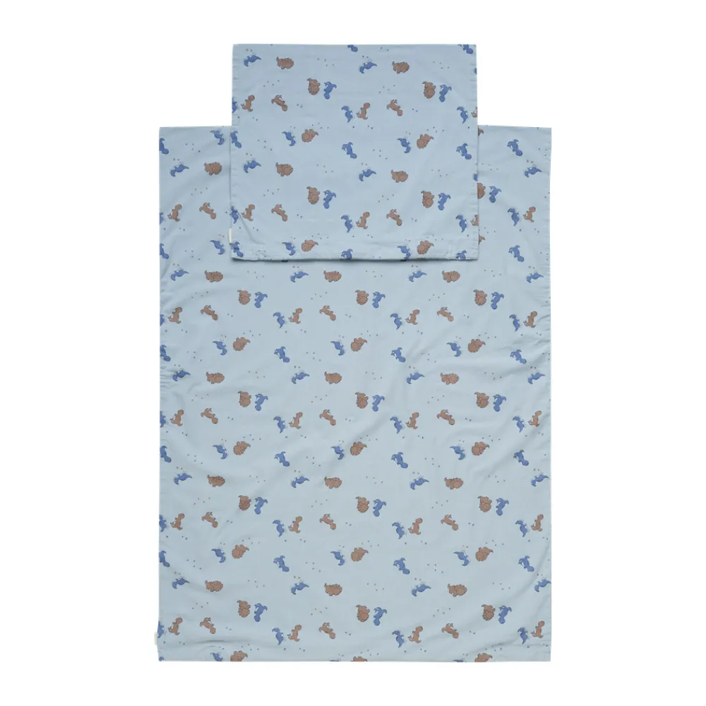 BeKids Junior Sengetøj 100x140, Dino Blue Fog-Børn Sengetøj