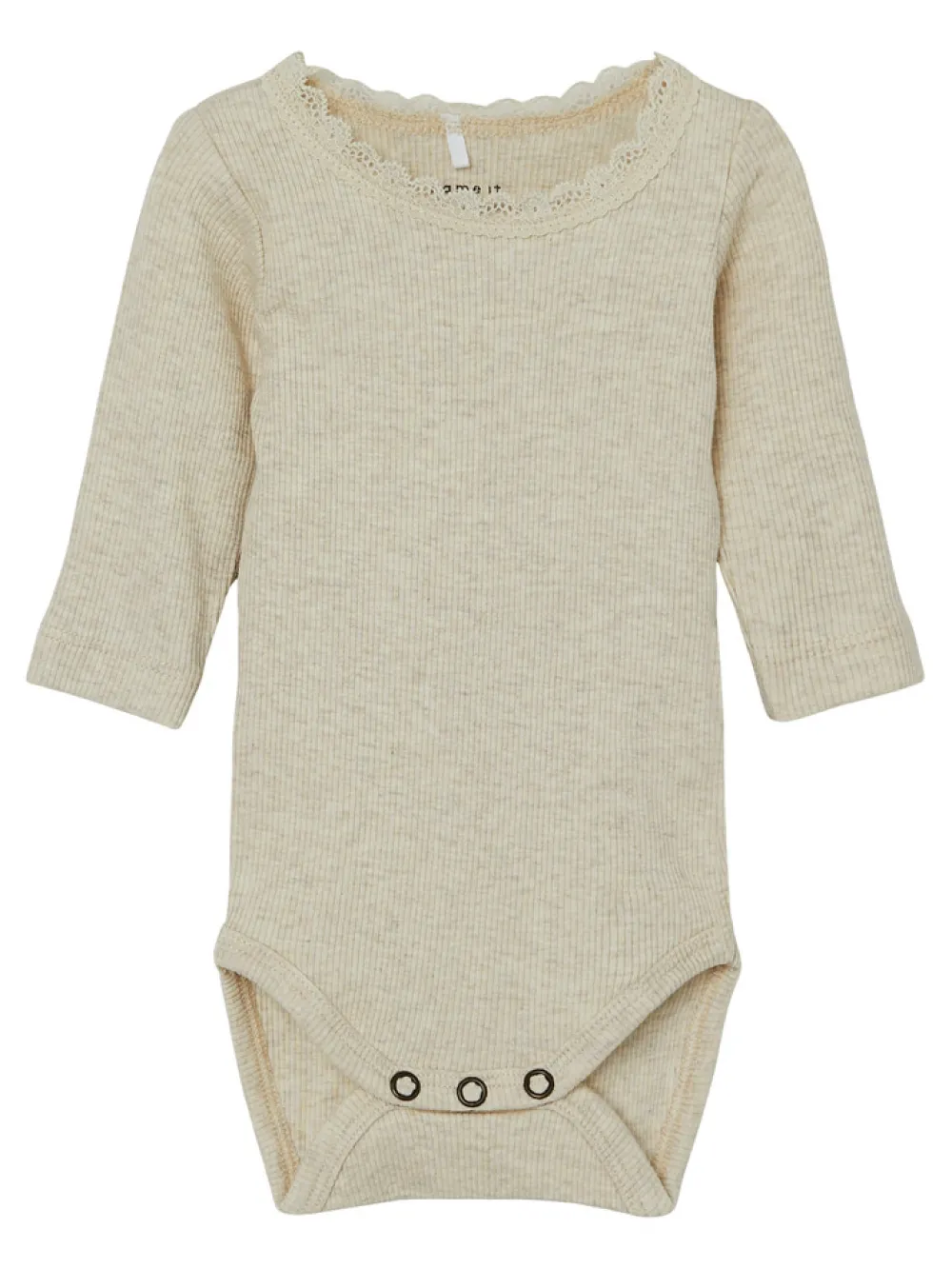 NAME IT Kab langærmet boby - Peyote melange- Bodystocking Langærmet