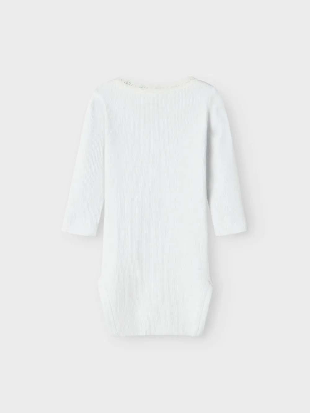 NAME IT Kab langærmet body - Bright white- Bodystocking Langærmet
