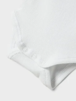 NAME IT Kab langærmet body - Bright white- Bodystocking Langærmet