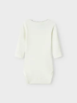 NAME IT Kab langærmet body - Cloud dancer- Bodystocking Langærmet