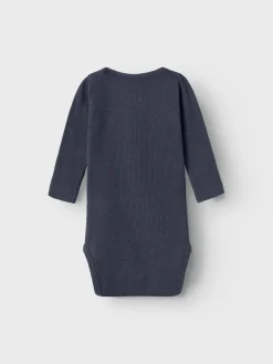 NAME IT Kab langærmet body NOOS - dark sapphire- Bodystocking Langærmet