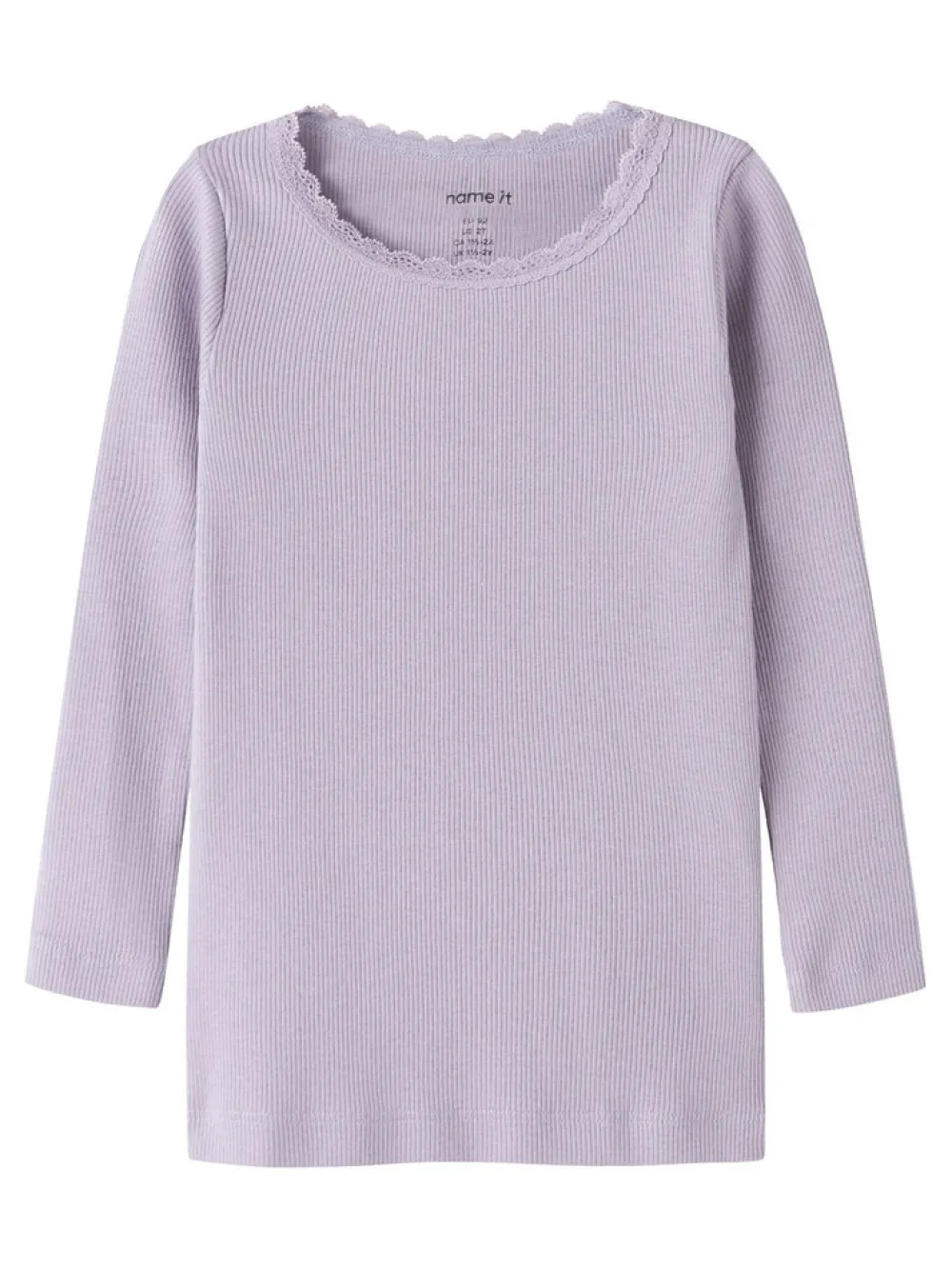 NAME IT Kab langærmet top - Lavender Gray- Bluser