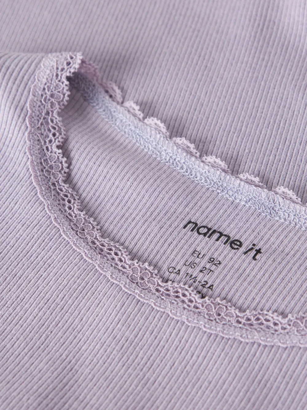 NAME IT Kab langærmet top - Lavender Gray- Bluser