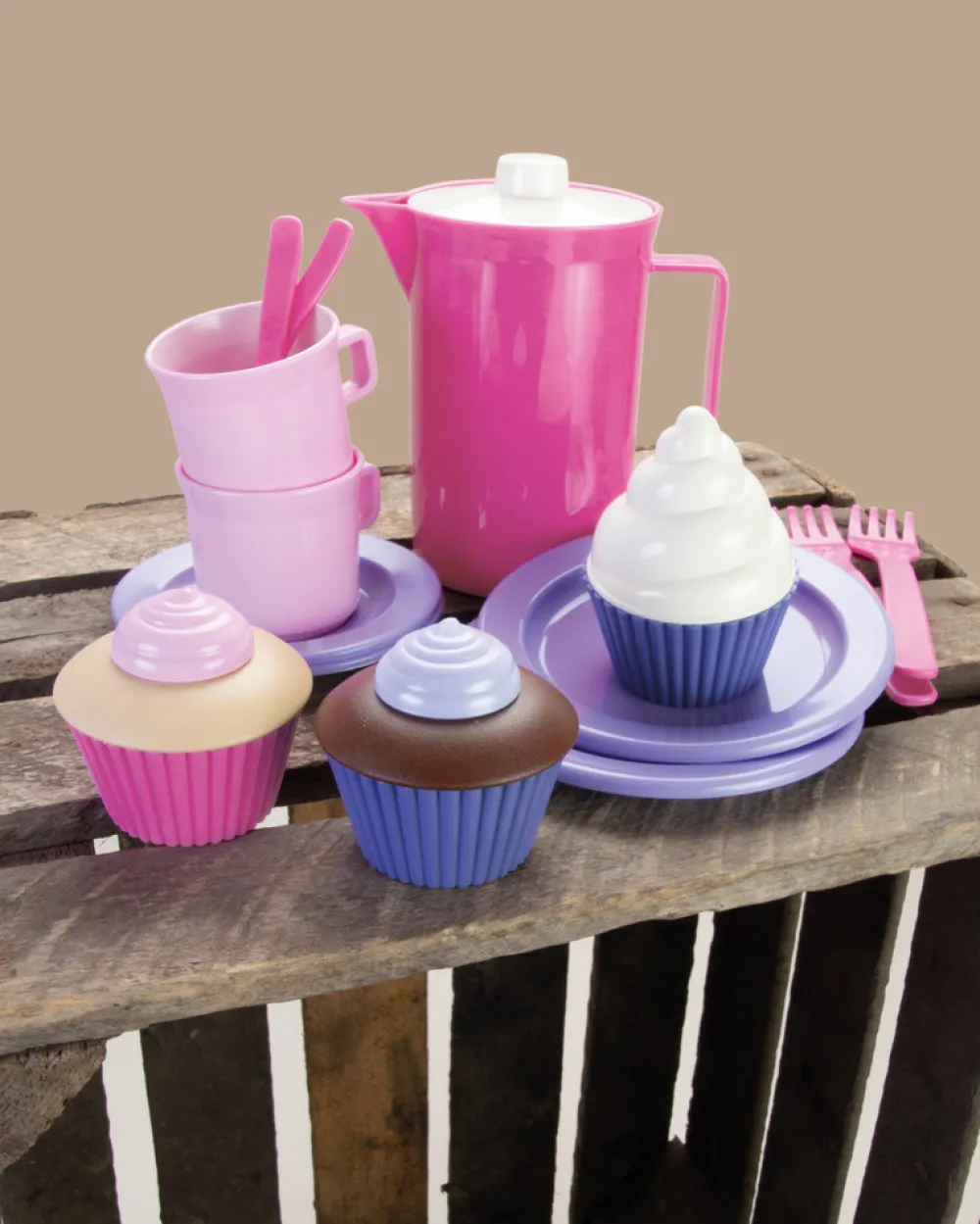 DanToy Kaffe/cupcake sæt i æske 20 dele- Køkkenleg