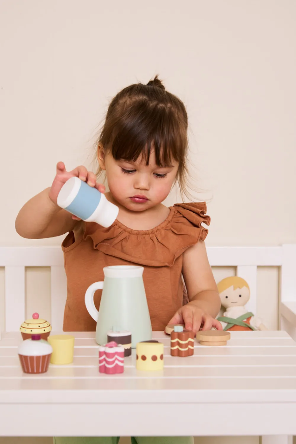 Kids Concept Kagefad i træ, hvid- Køkkenleg