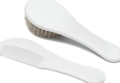 Bébé-Jou Kam & Børste - uni white- Plejeartikler Til Baby