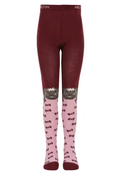 Melton Kanin strømpebukser - Bordeaux- Strømpebukser