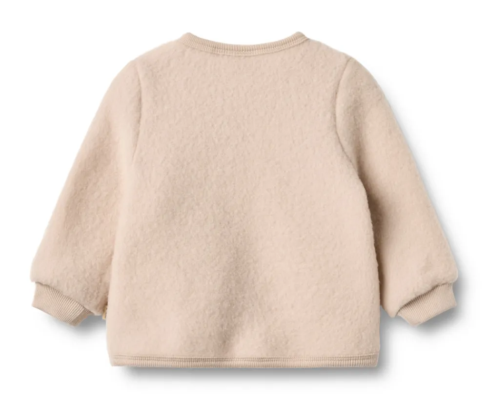 Wheat Kari Uld Fleece Cardigan - Pale lilac- Cardigans, Veste & Trøjer