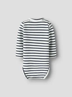 NAME IT Kattie Langærmet Wrap Body - Cloud Dancer- Bodystocking M. Skrålukning