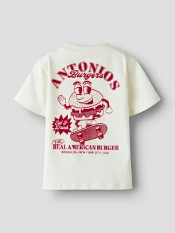 NAME IT Ken T-shirt - EGRET- Licens|T-Shirts & Toppe