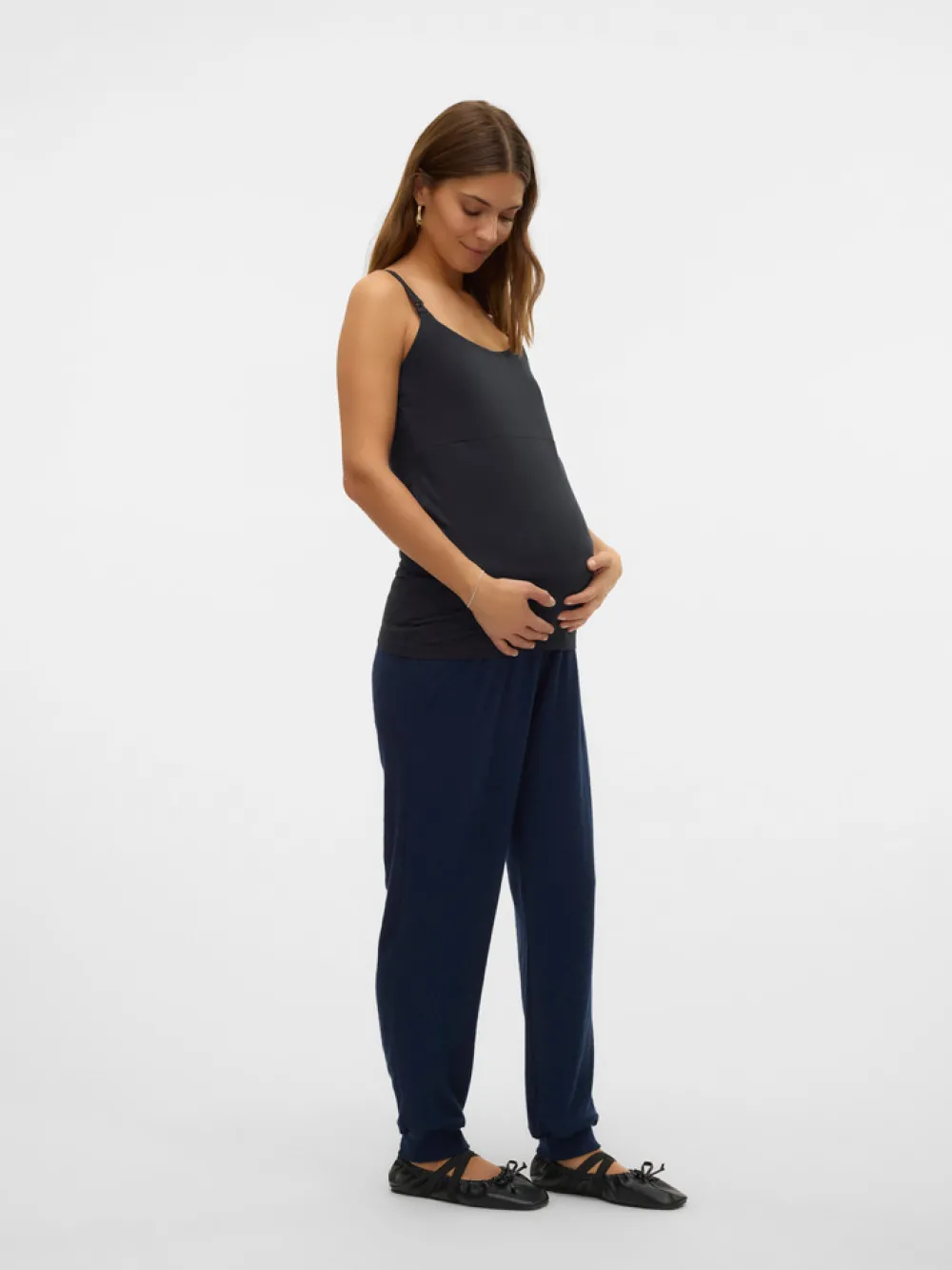 MamaLicious Kerrie strap top - BLACK- Overdele