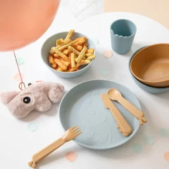 Done By Deer Kiddish skål raffi blå- Service