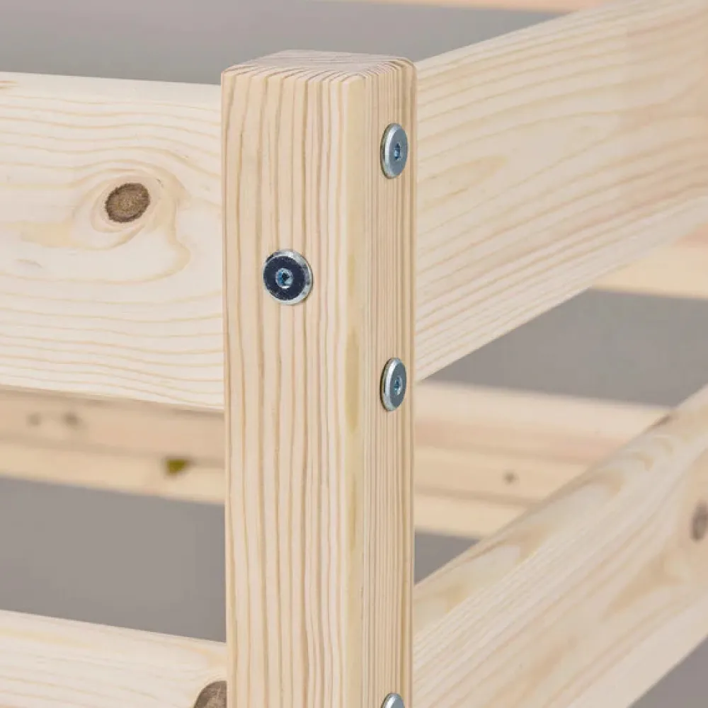 Hoppekids Køjeseng inkl. bund, Eco comfort 70x160 cm. - Natur-Børn Juniorsenge