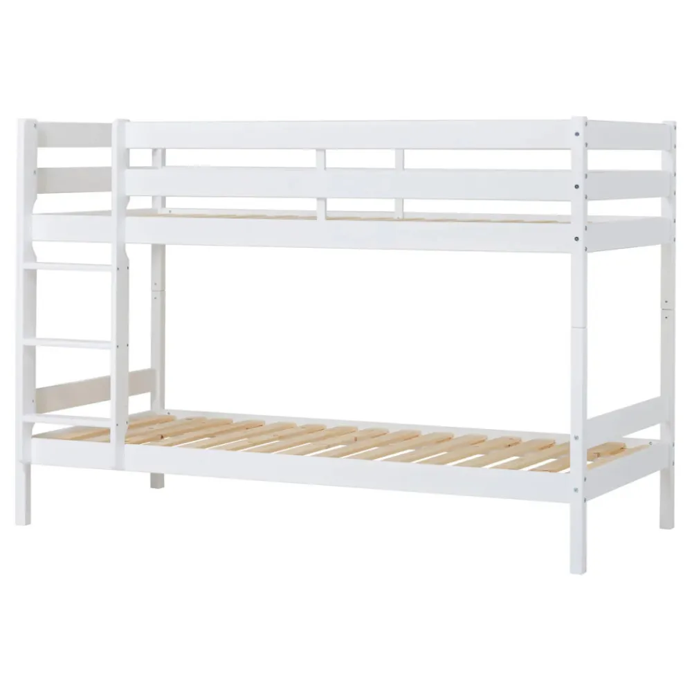 Hoppekids Køjeseng inkl. bund, Eco comfort 90x200 cm. - Hvid-Børn Juniorsenge