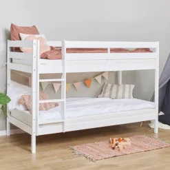 Hoppekids Køjeseng inkl. bund, Eco comfort 90x200 cm. - Hvid-Børn Juniorsenge