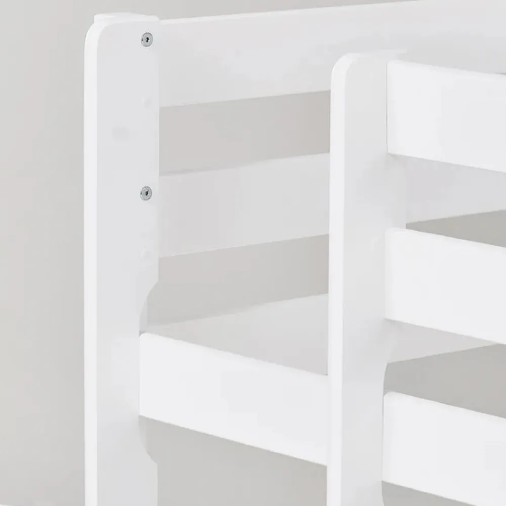 Hoppekids Køjeseng inkl. bund, Eco comfort 90x200 cm. - Hvid-Børn Juniorsenge