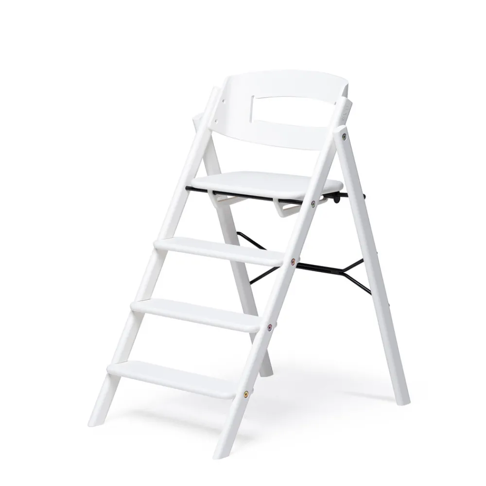 KAOS Klapp højstol foldbar - bøg hvid-Børn Højstole Uden Tilbehør