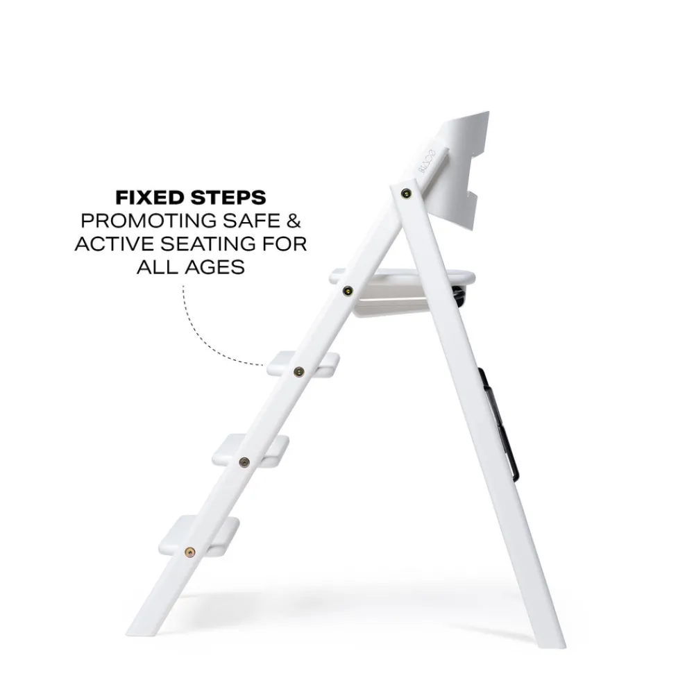 KAOS Klapp højstol foldbar - bøg hvid-Børn Højstole Uden Tilbehør