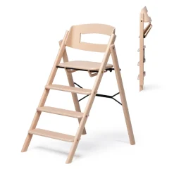 KAOS Klapp højstol foldbar - bøg natur-Børn Højstole Uden Tilbehør