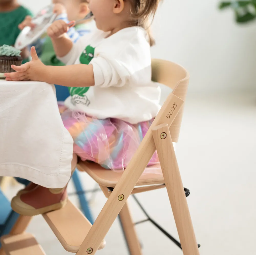 KAOS Klapp højstol foldbar - bøg natur-Børn Højstole Uden Tilbehør