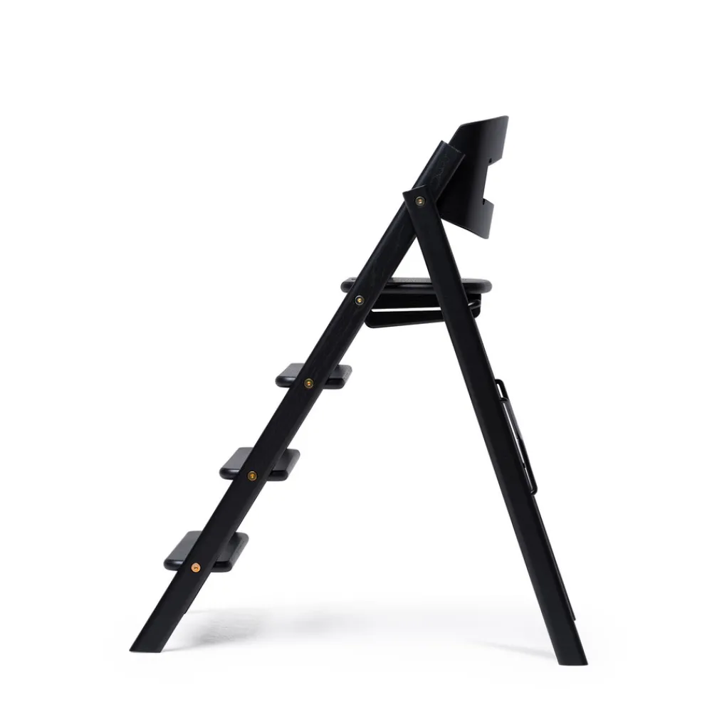 KAOS Klapp højstol foldbar - eg sort-Børn Højstole Uden Tilbehør