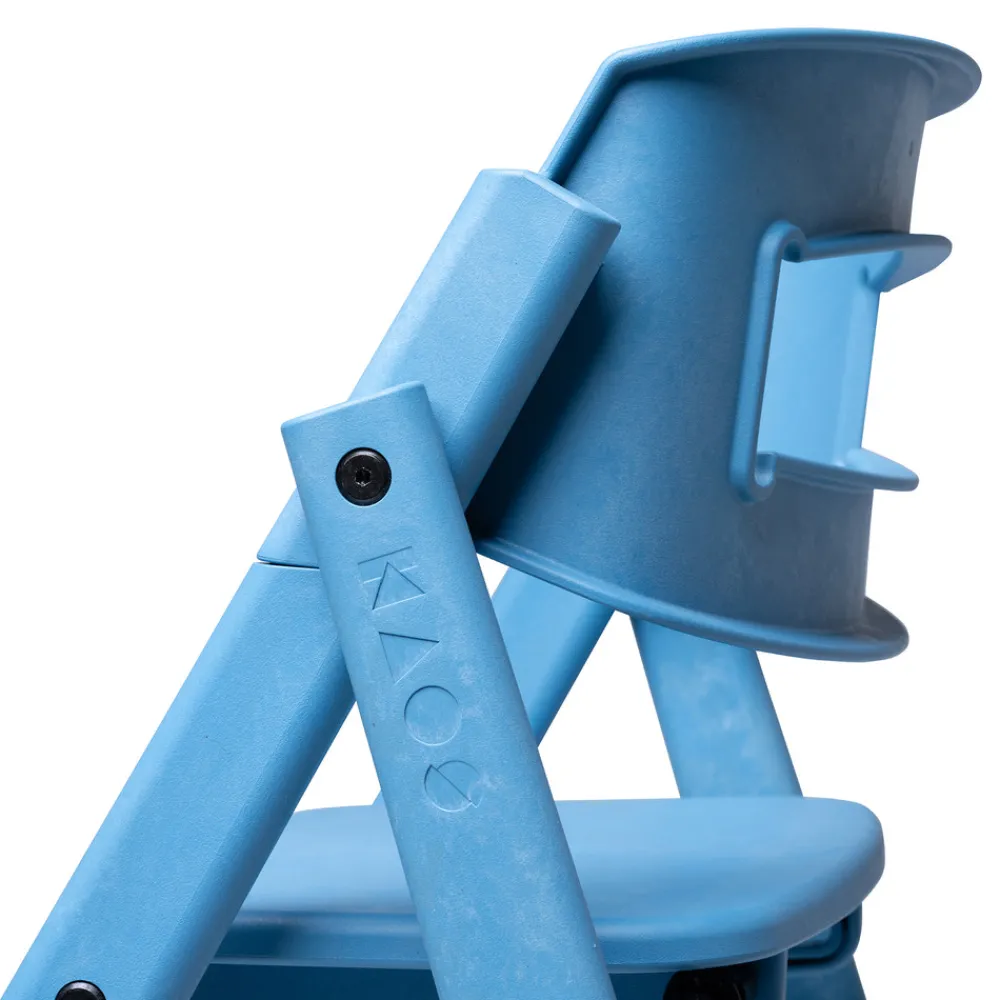 KAOS Klapp højstol foldbar - Genbrugsplast, blå-Børn Højstole Uden Tilbehør