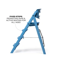 KAOS Klapp højstol foldbar - Genbrugsplast, blå-Børn Højstole Uden Tilbehør