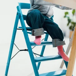 KAOS Klapp højstol foldbar - Genbrugsplast, blå-Børn Højstole Uden Tilbehør