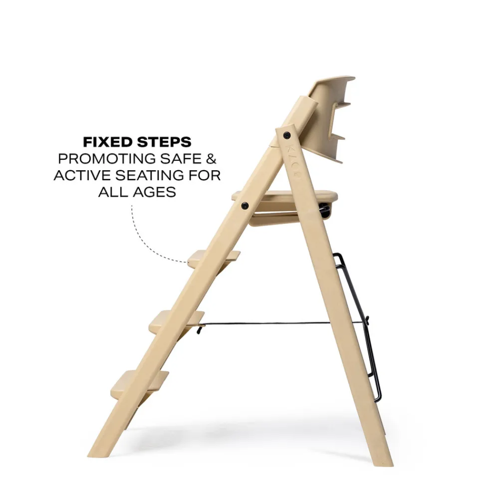 KAOS Klapp højstol foldbar - Genbrugsplast, sand-Børn Højstole Uden Tilbehør