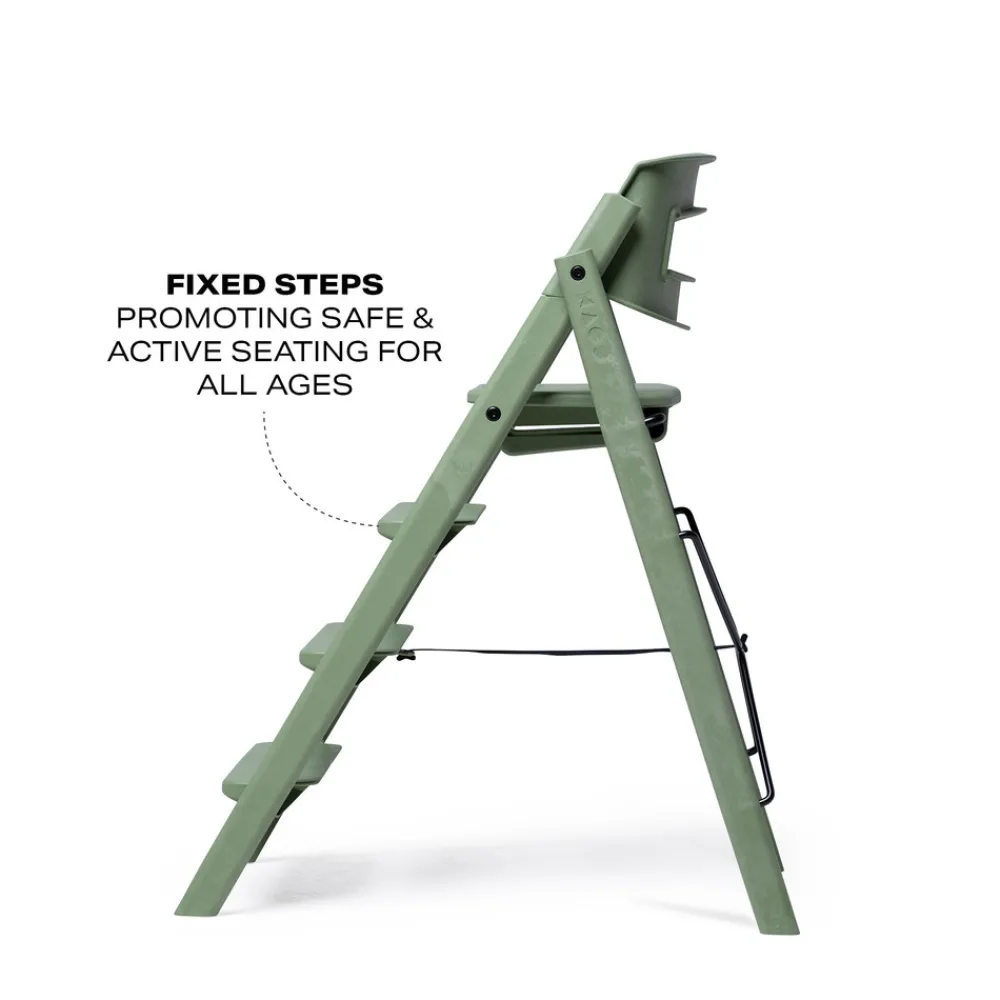 KAOS Klapp højstol foldbar - Genbrugsplast, grøn-Børn Højstole Uden Tilbehør