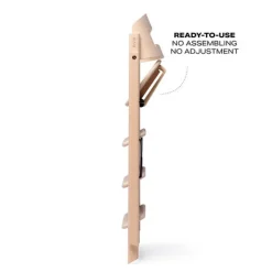 KAOS Klapp højstol foldbar bøg inkl. pude - natur-Børn Højstole Med Tilbehør